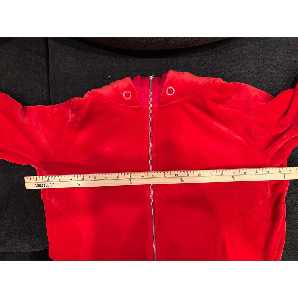 Athleta double cozy karma full zip hoodie XL red soft velour athleisure casual - Picture 8 of 9